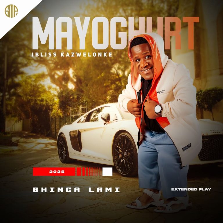 Bhinca Lami Mayoghurt EP cover artwork featuring traditional Maskandi-inspired design and cultural elements.