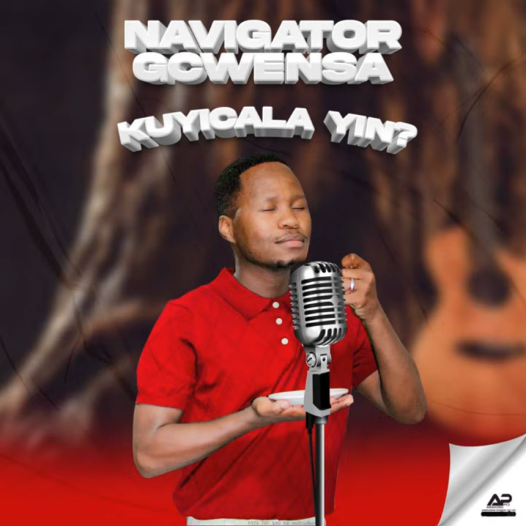 Navigator Gcwensa album cover for Kuyicala Yini showing the artist in traditional Maskandi attire