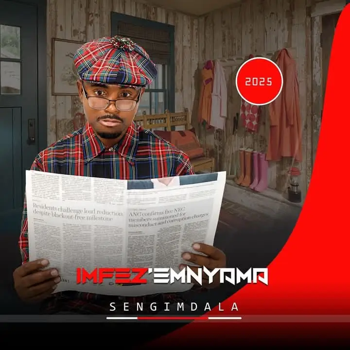 Cover art for the Sengimdala EP by Imfezemnyama featuring traditional Maskandi design and imagery.