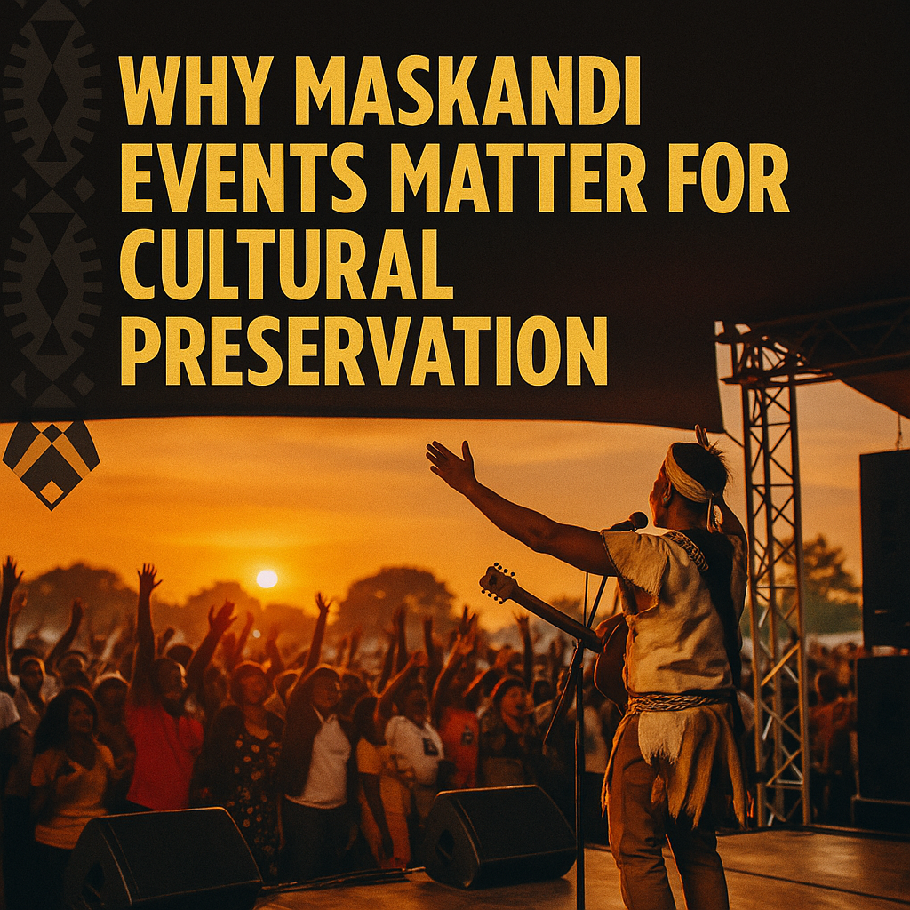 A crowd enjoying a live Maskandi performance that highlights the importance of preserving Zulu culture.