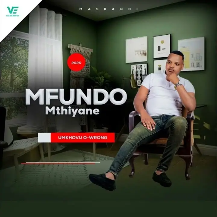 Maskandi December Latest Mix Album cover for Mfundo Mthiyane titled Umkhovu owrong Full Album 2025 featuring traditional maskandi visuals and Zulu cultural elements